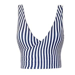 Baiia Hamptons Reversible Bikini Wrap Top L NWT